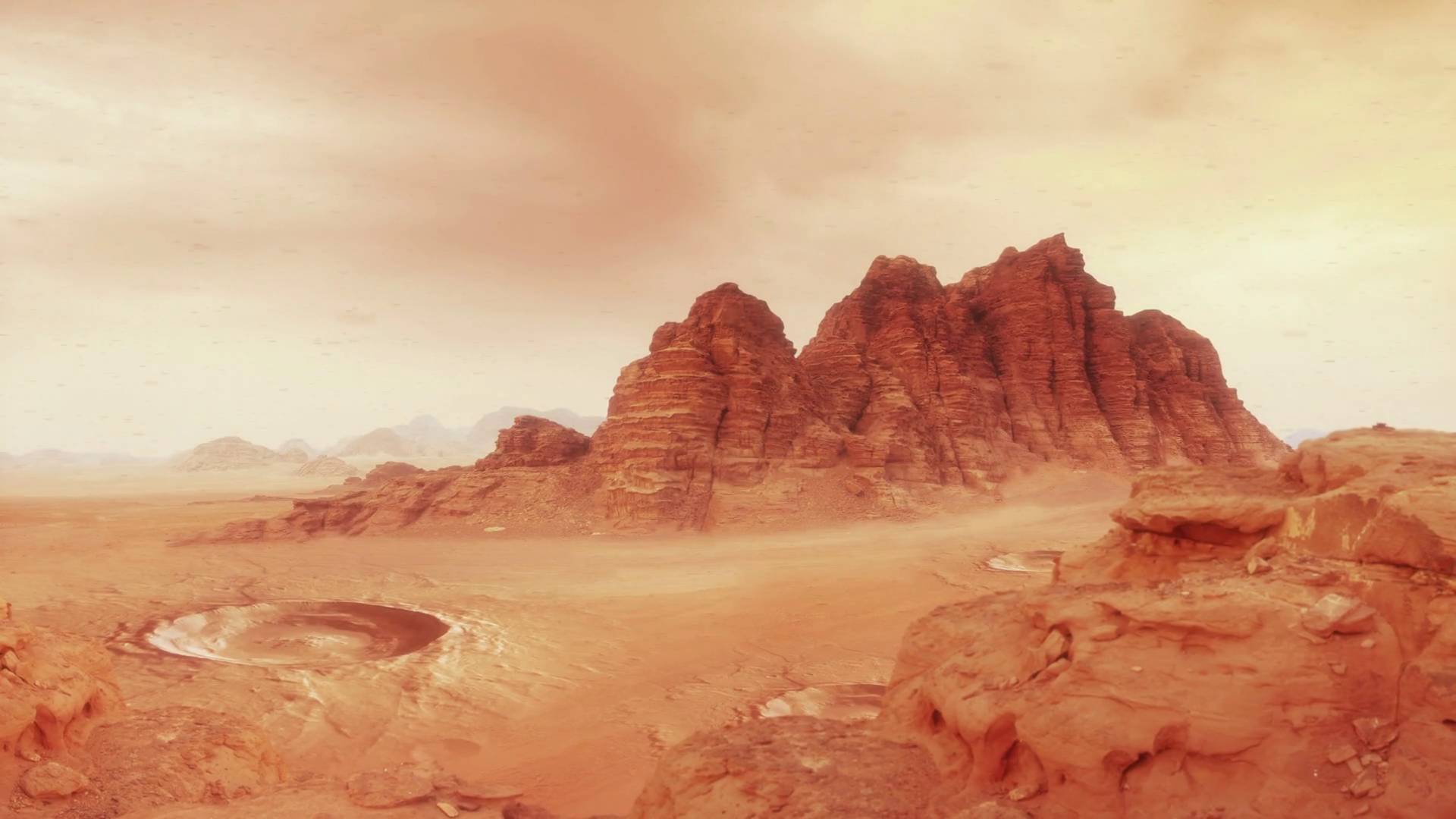 Martian Landscape One Motion Background - Storyblocks