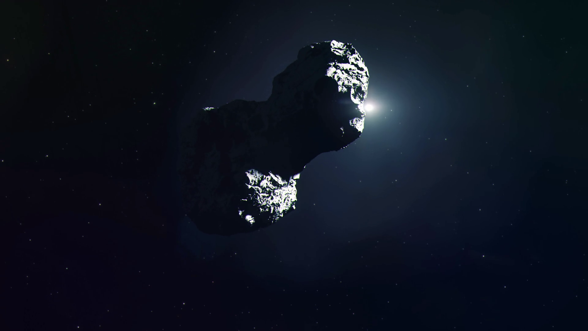 Asteroid Spinning Careening Slowly In Outer Stock Motion Graphics SBV