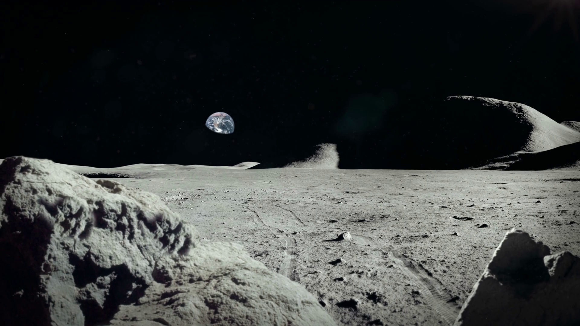 Lunar Landscape - Moon Surface Stock Motion Graphics SBV-320894498