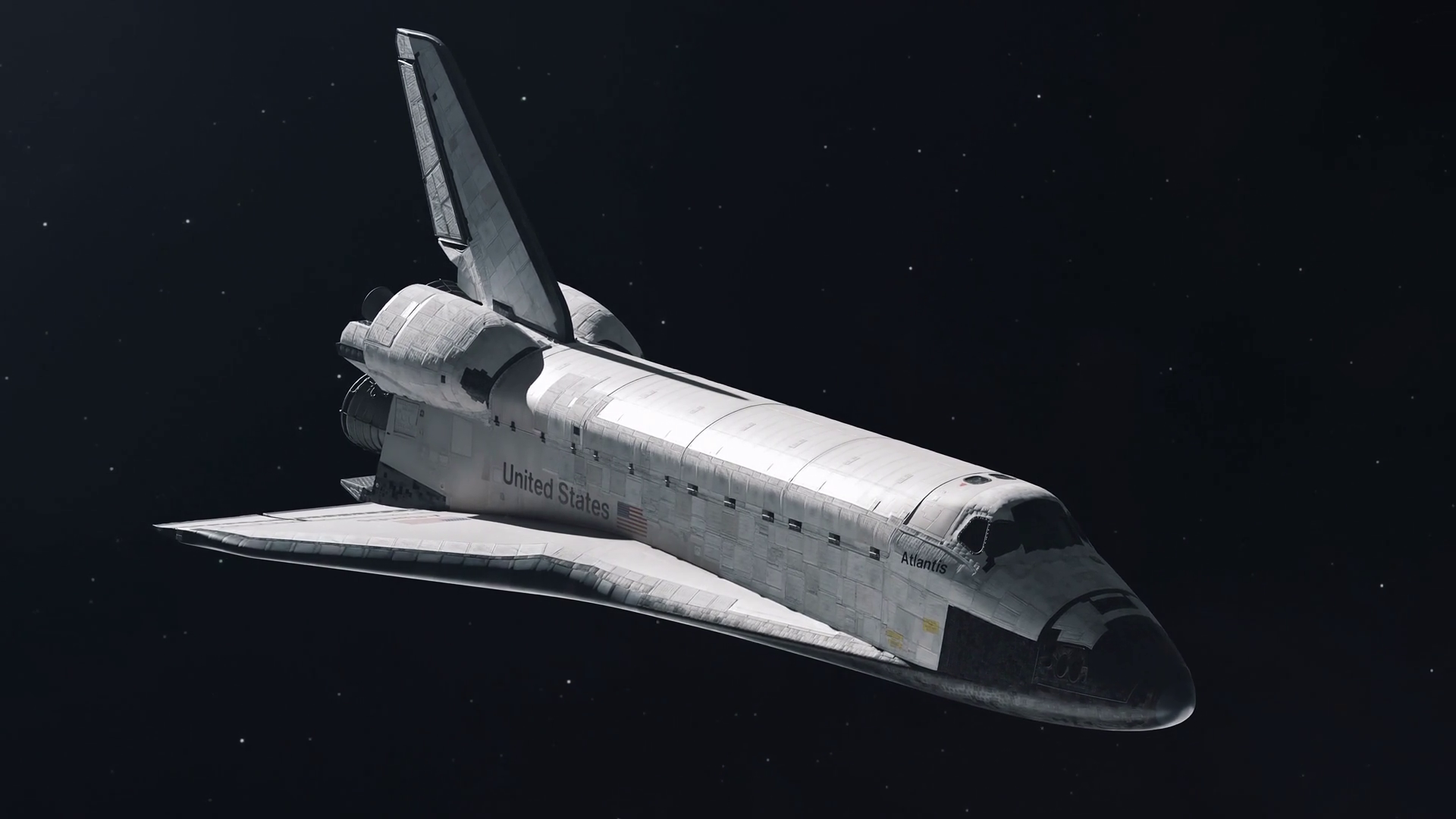 Space Shuttle Drifting Amongst Stars Stock Motion Graphics SBV ...