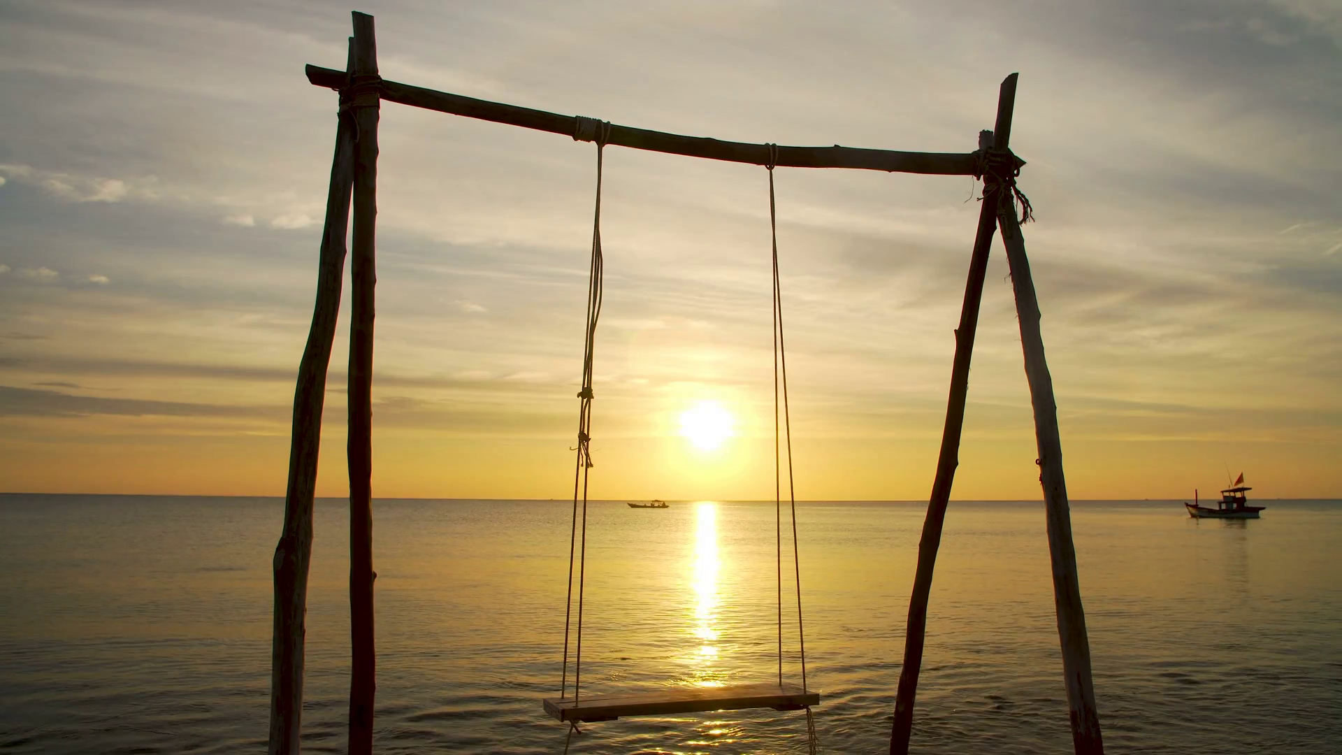 Tropical Beach With Swing At Sunset Stock Footage SBV331749934 Storyblocks