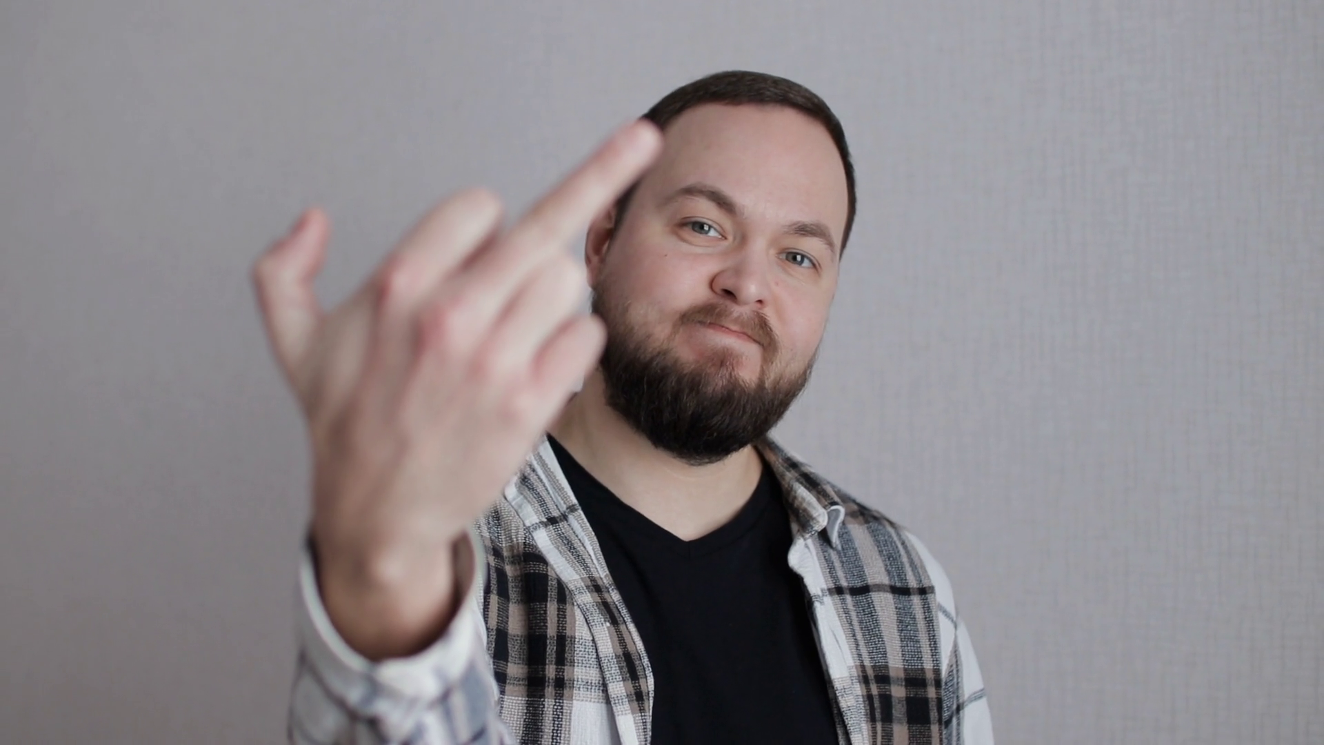 Rude Man Showing Middle Finger Insulting Stock Footage SBV-351934772 ...