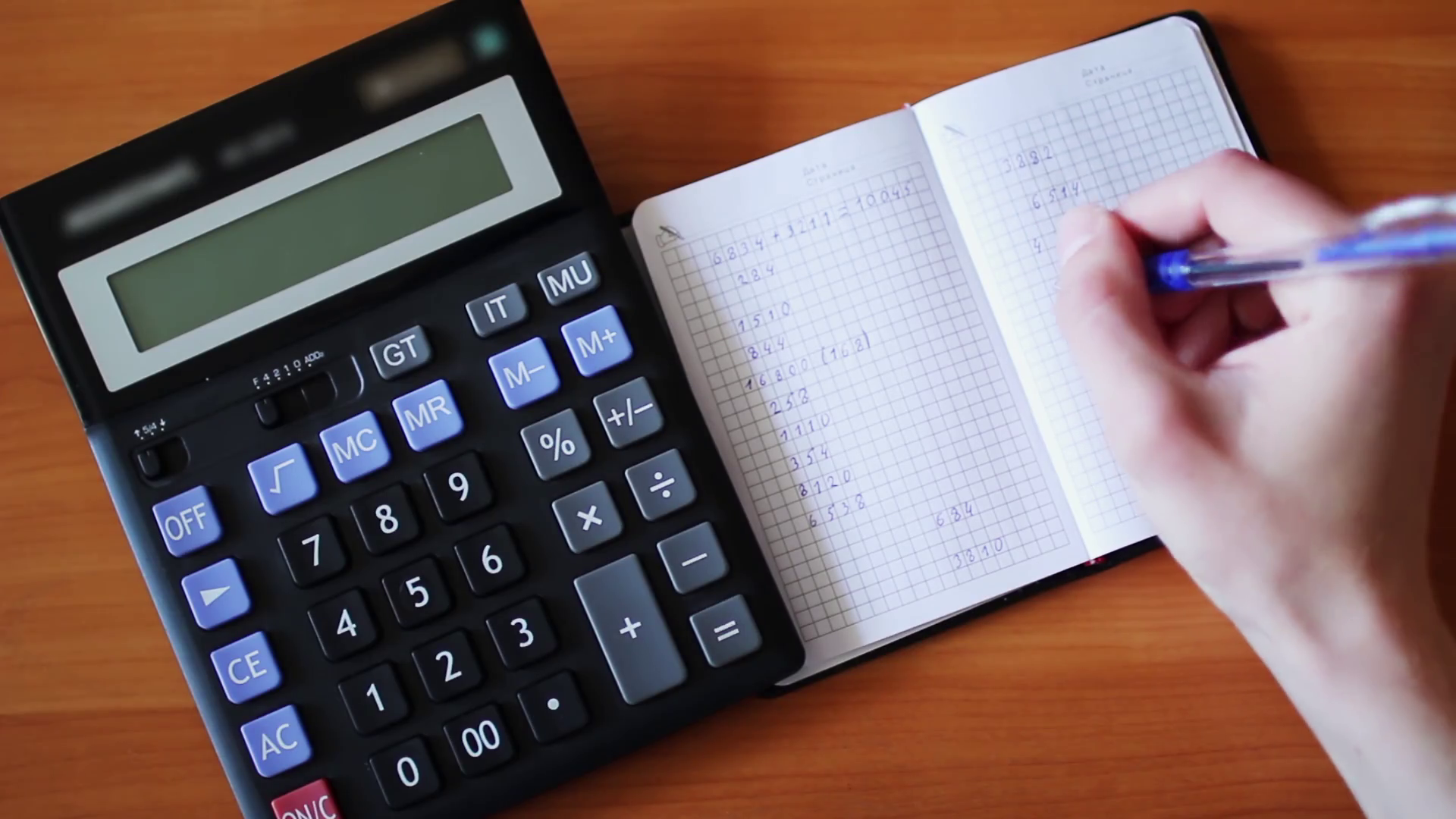 Accountant Counts Balance On Calculator Stock Footage SBV338650230