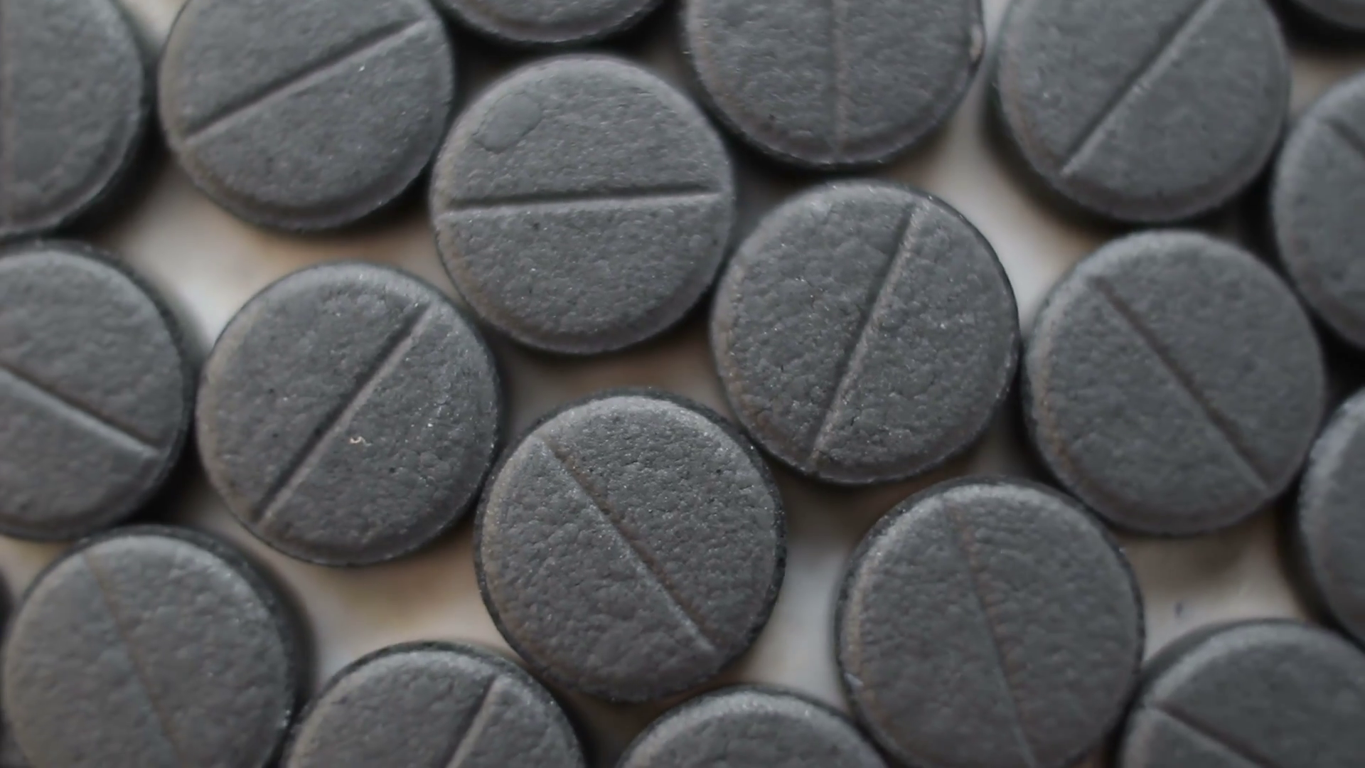 Activated Charcoal Carbon Pills Placed On Stock Footage SBV338595189