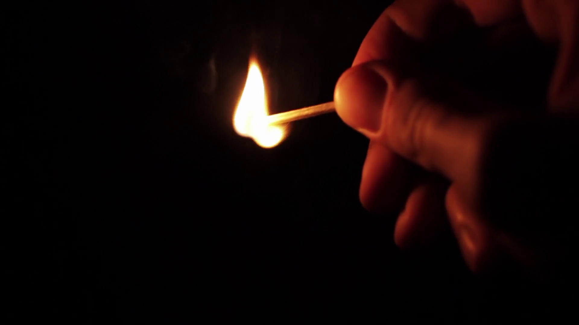 Lighting Match On Black Background Stock Footage SBV338594389