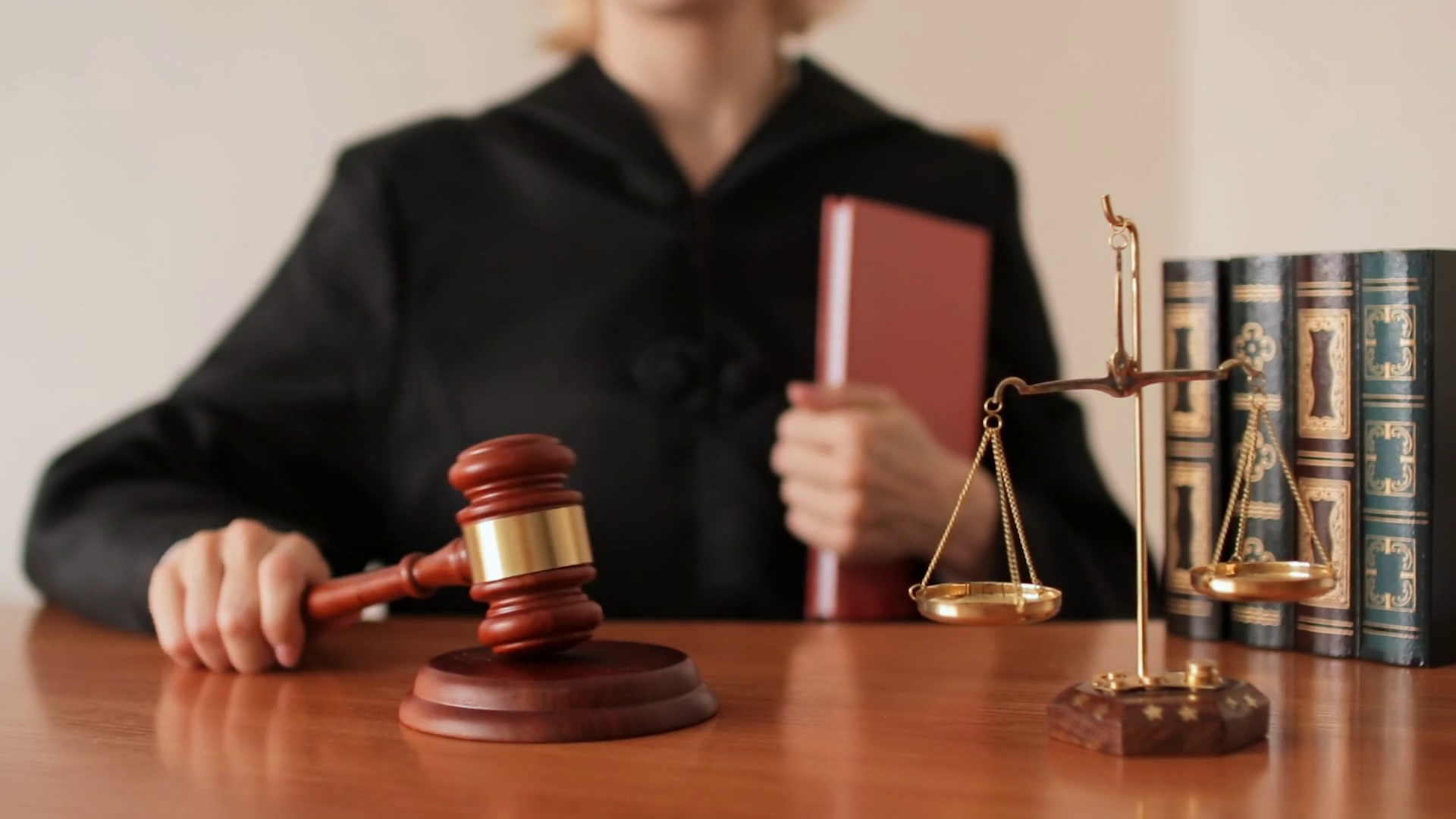 Judge Banging Gavel In Courtroom Legal Stock Footage SBV347033636