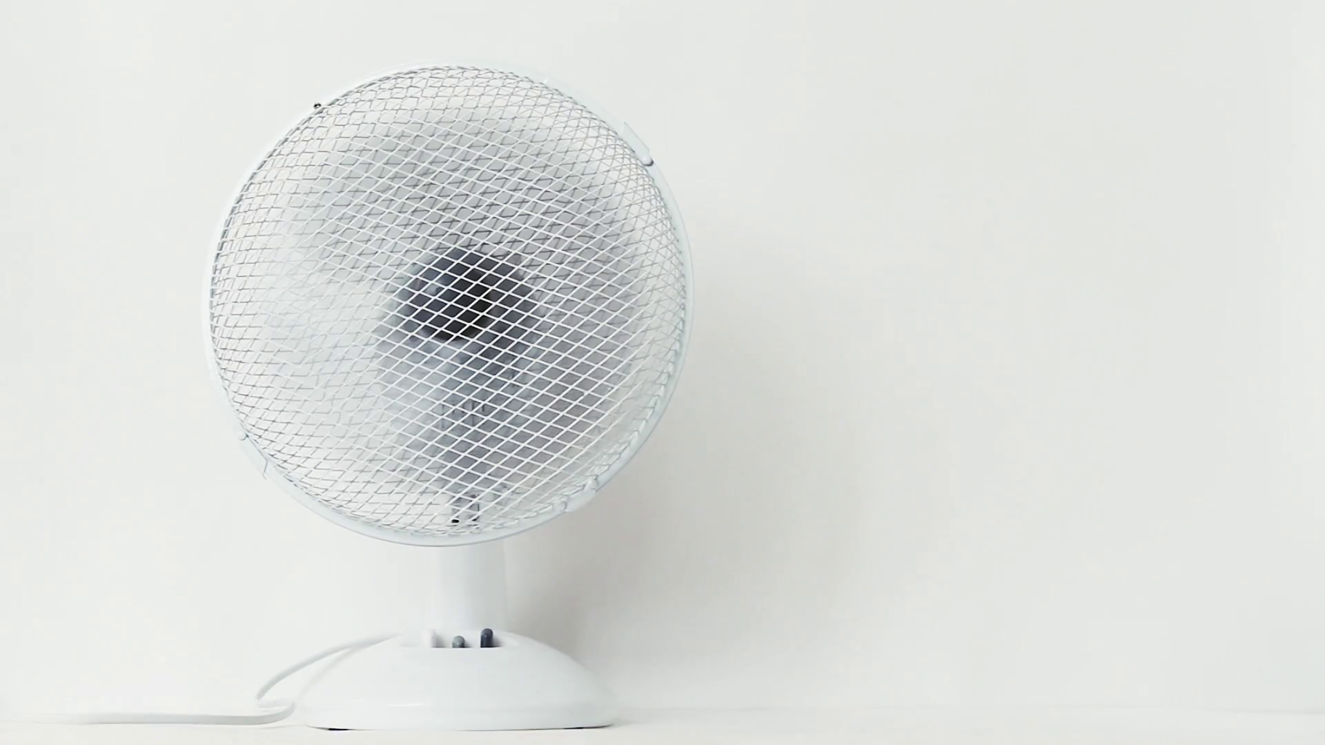 White Electric Fan Blowing Fresh Air Stock Footage SBV315575013