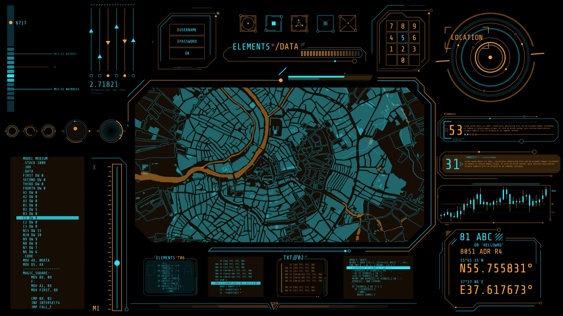 Animated High-tech Interface Dashboard With Stock Footage SBV-352619581 ...