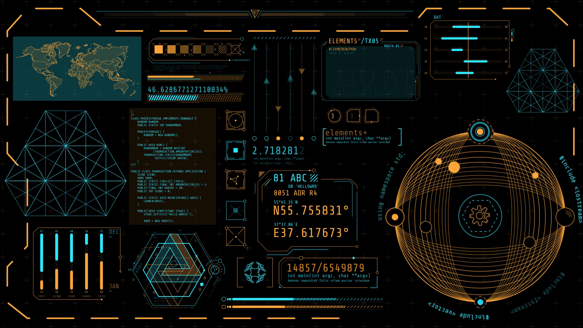 Animated High-tech Screen With Observation Stock Footage SBV-352453051 ...
