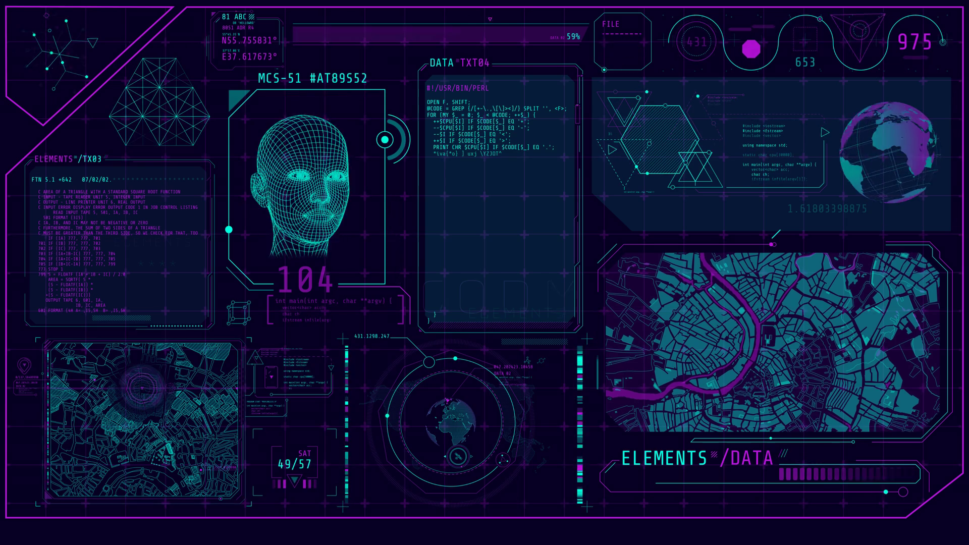 High-tech Interface With Recognition Stock Footage SBV-352613543 ...
