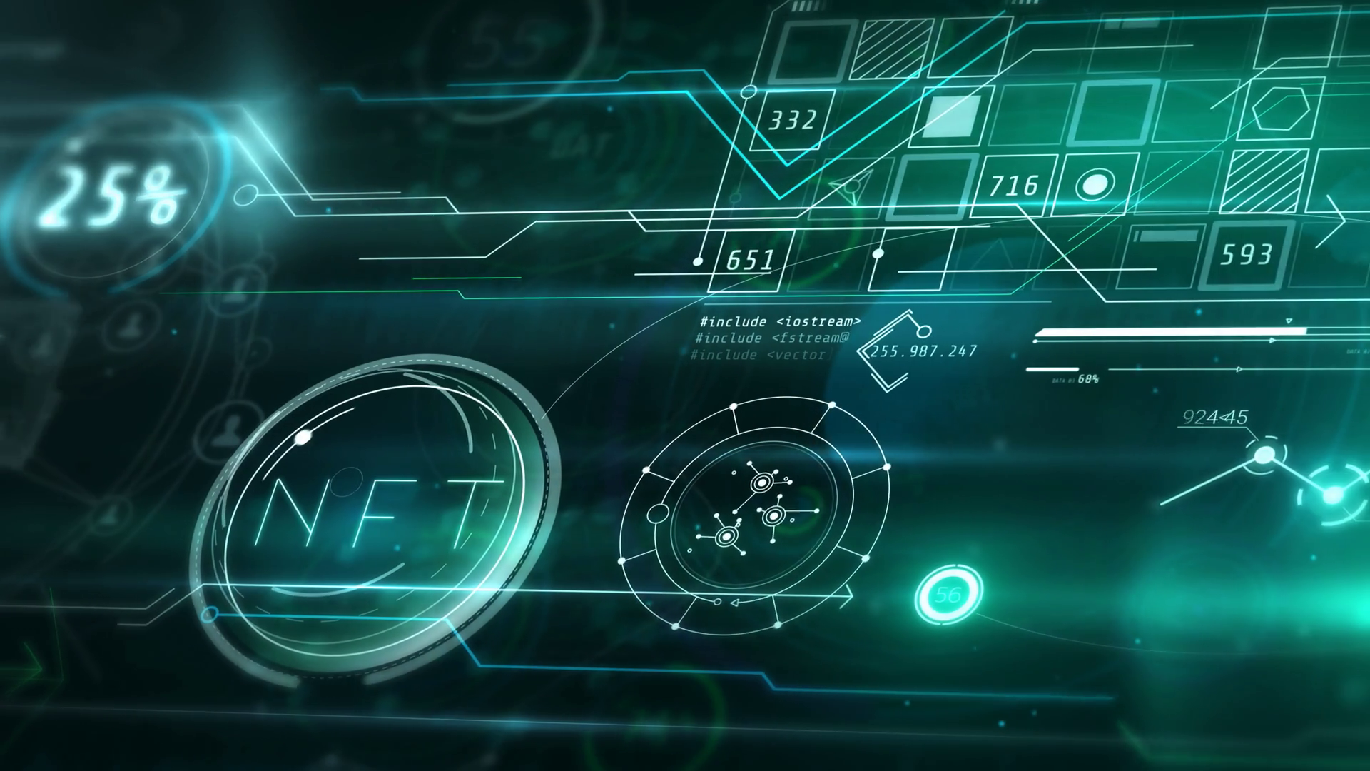 Data Array In Virtual Nft Space Stock Motion Graphics SBV347502401 Storyblocks