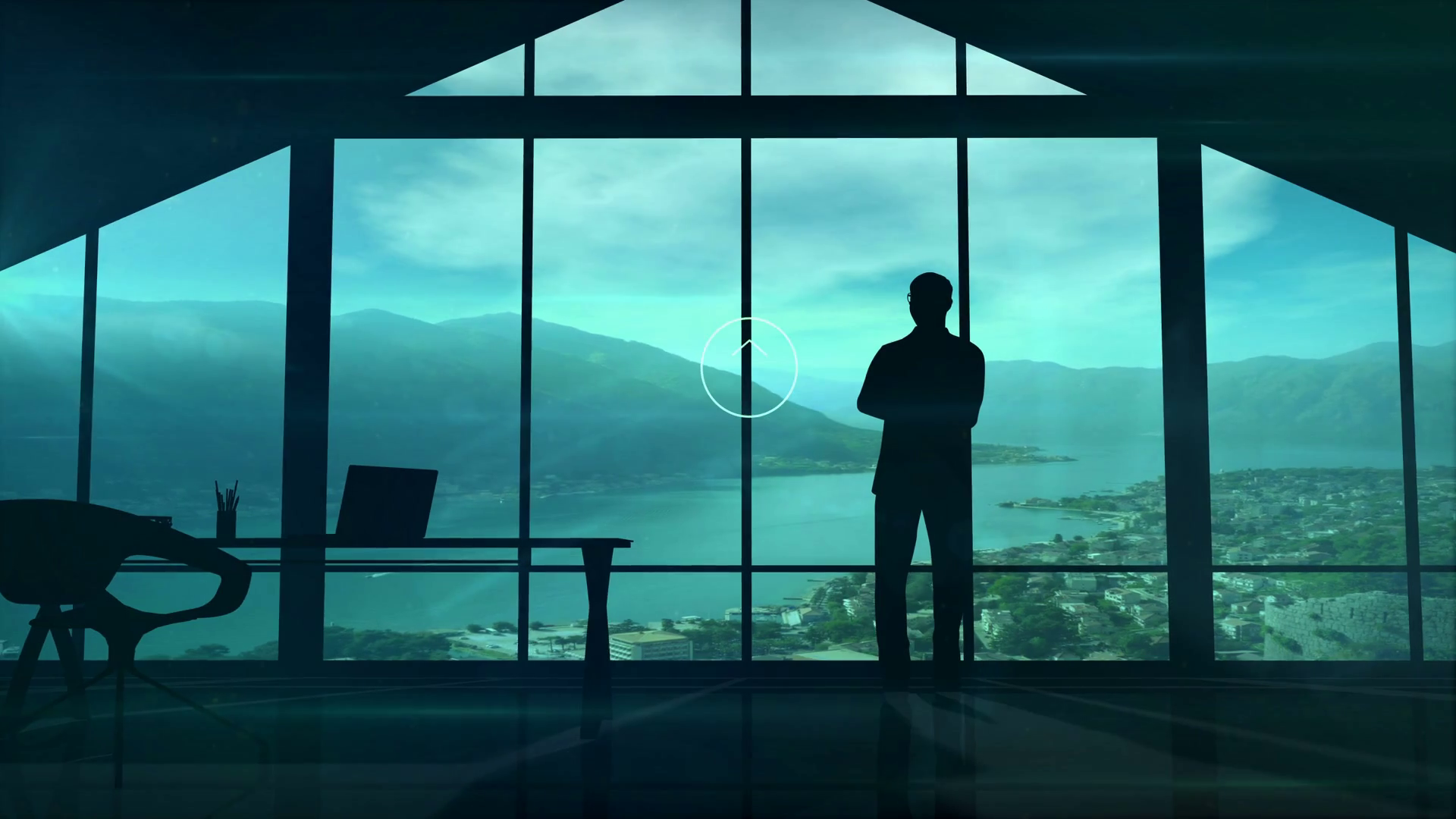 He stood the window. He stood the window