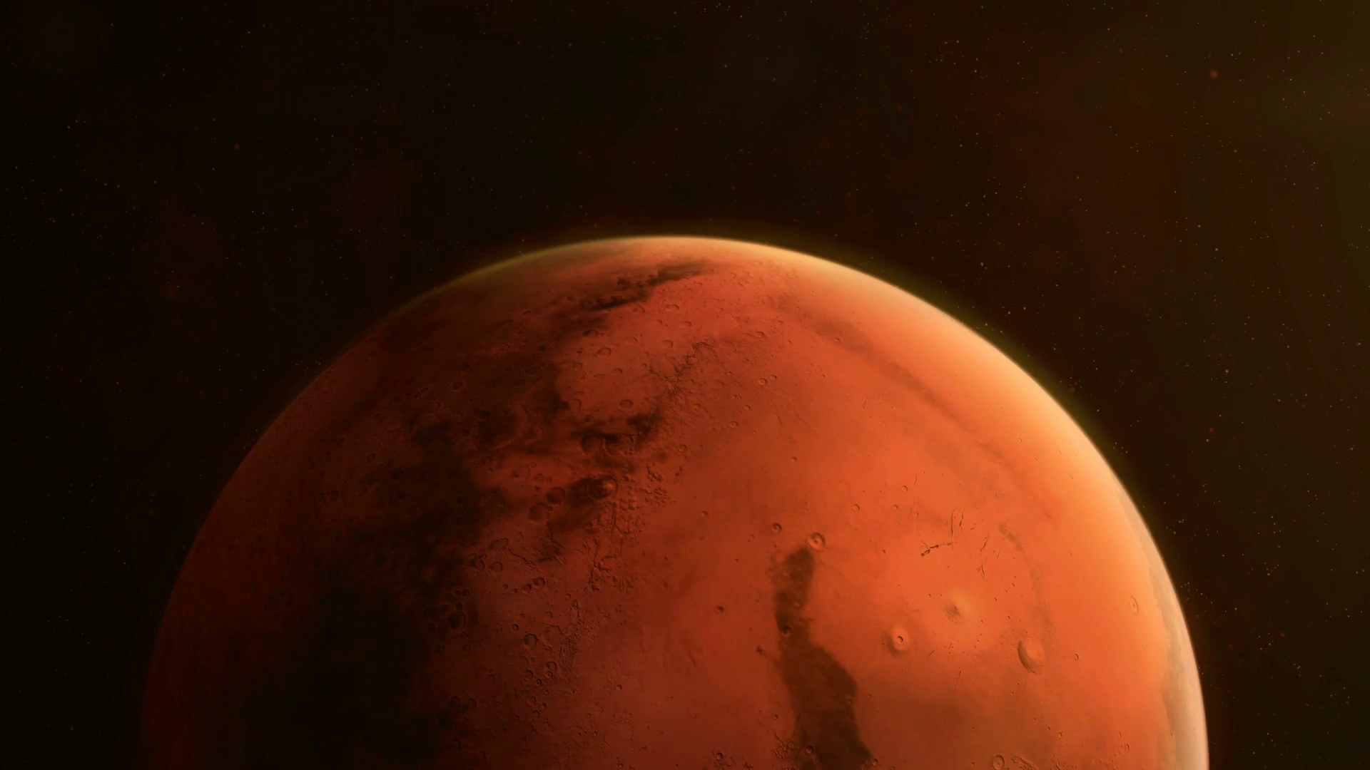 Rotating hemisphere of the Mars close up Motion Background 0017