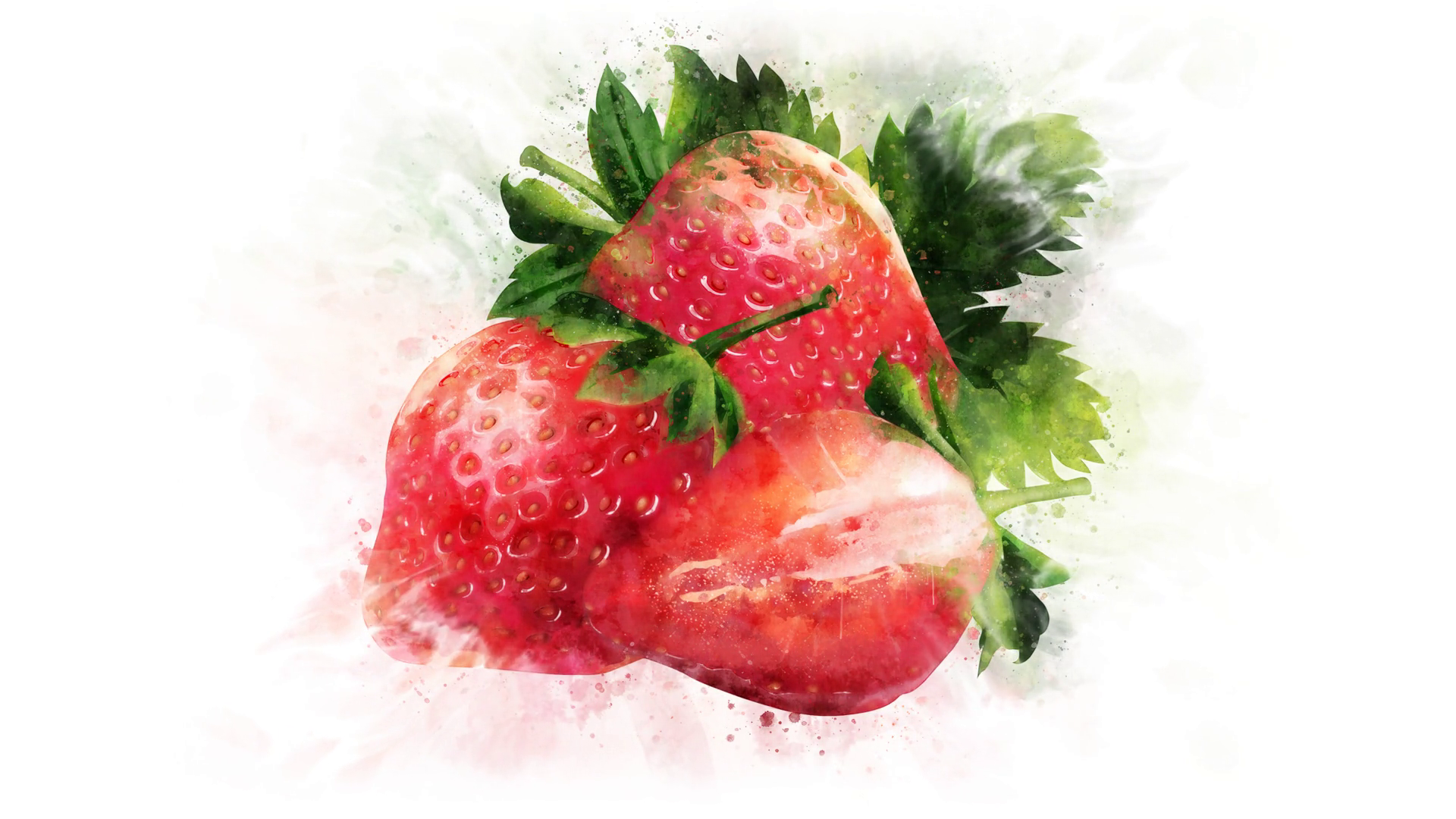 Strawberry set for video editing Motion Background Storyblocks