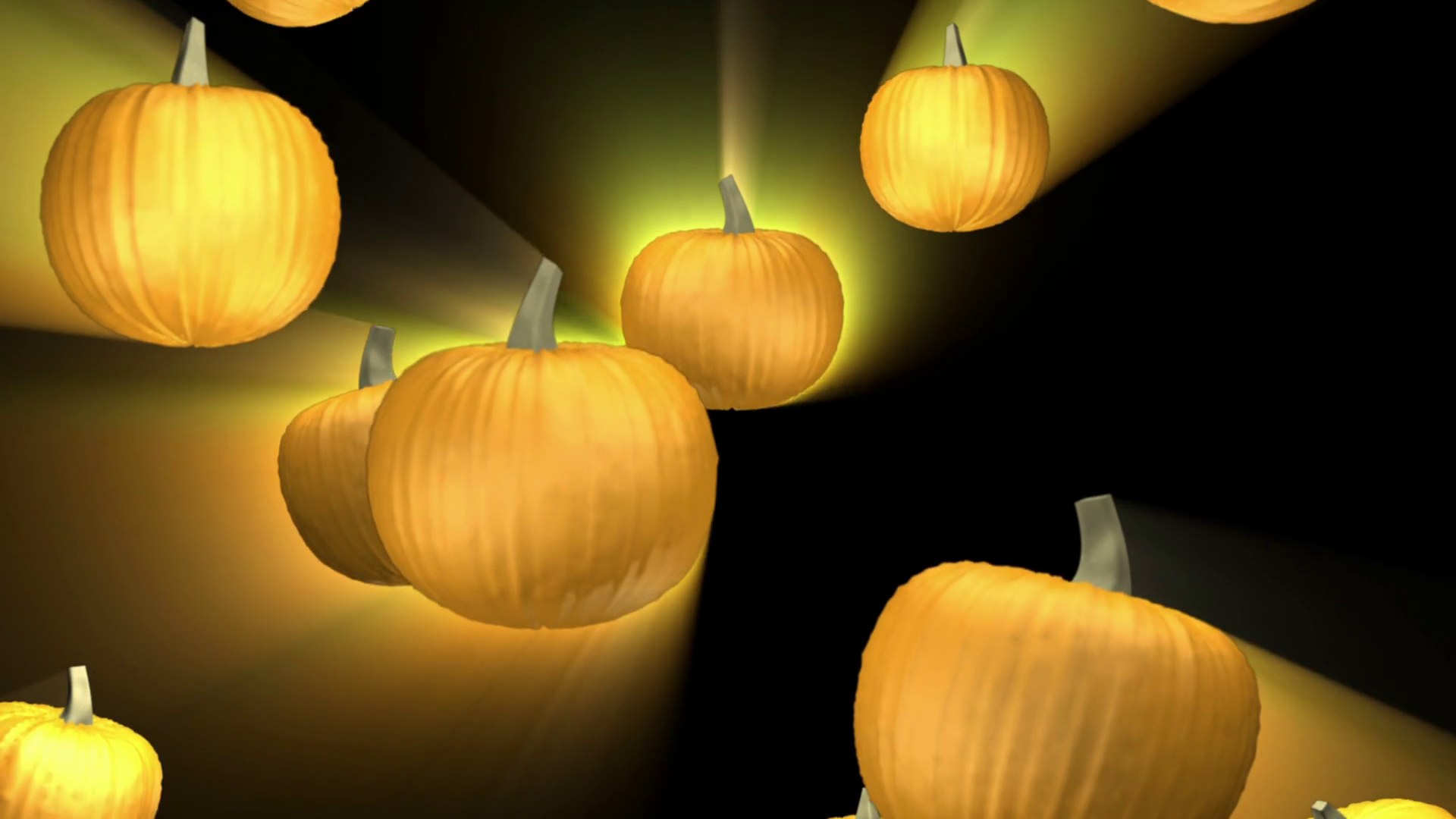 Falling pumpkins and light rays looping background Motion Background