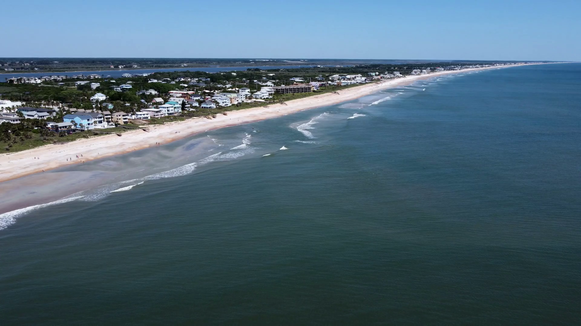 Static Shot Of Vilano Beach Florida Drone Stock Footage SBV347642226