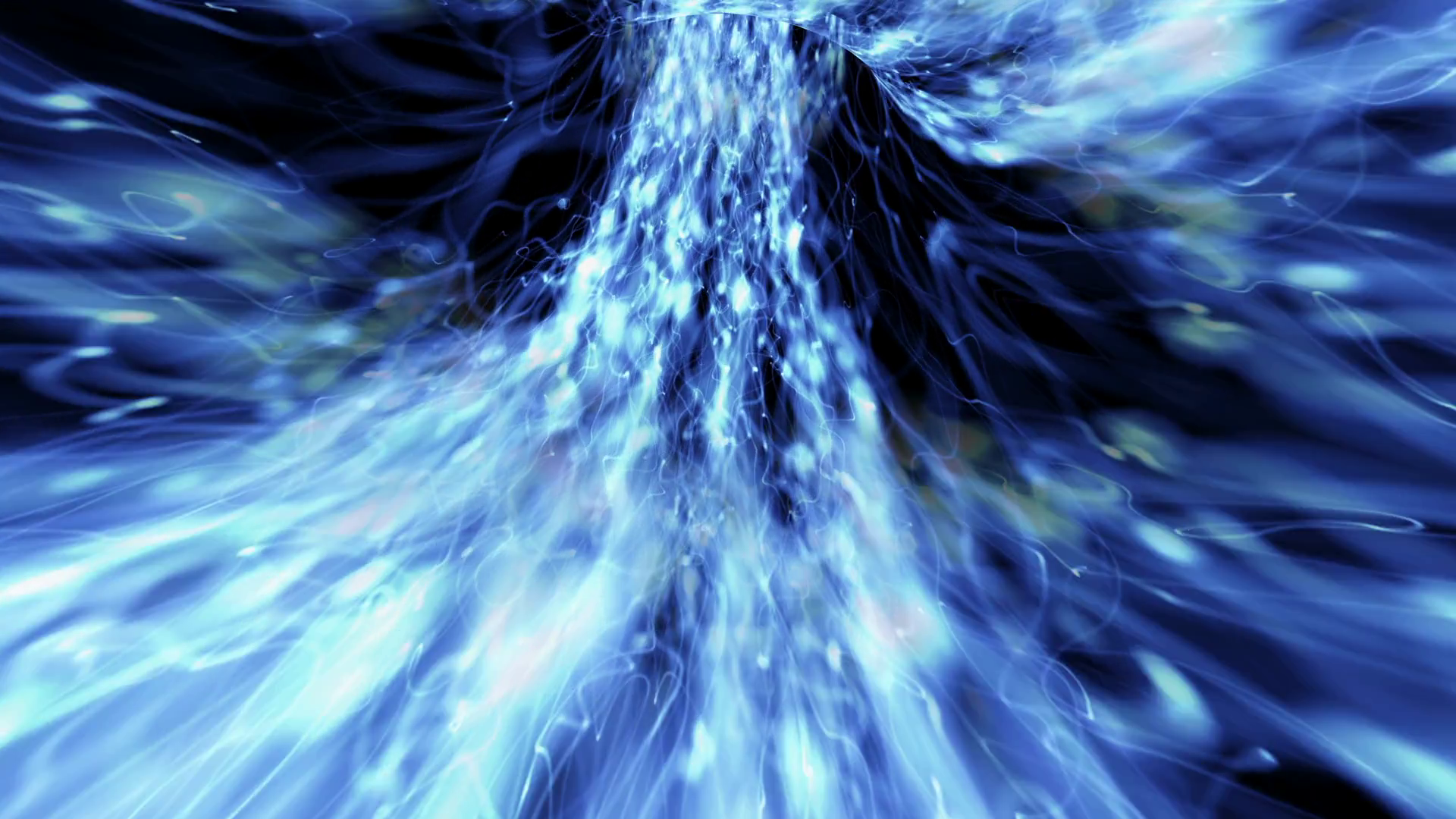 A vortex tunnel of streaming strands of light (Loop). Motion Background