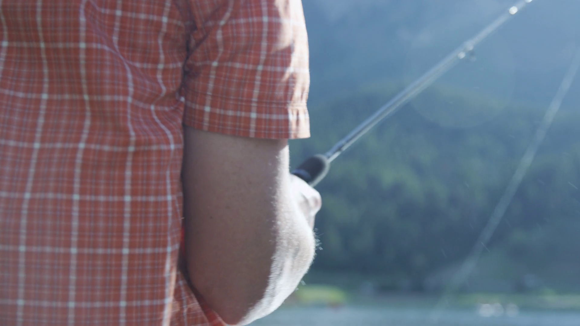 Man Reeling In Fishing Line Fishing Stock Footage SBV305107205