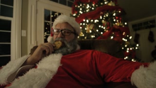 Santa eating cookies