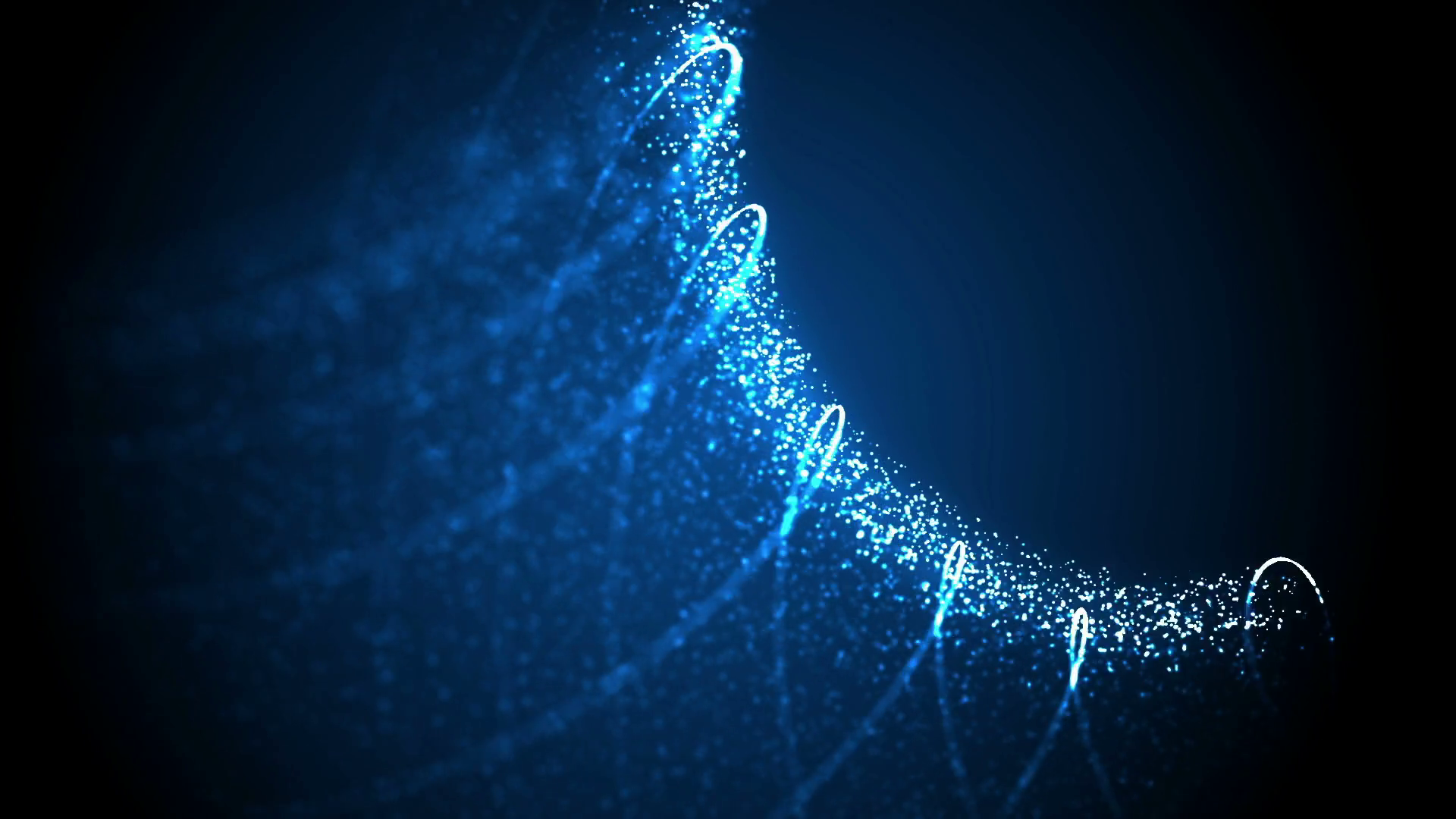 Blue Illuminated Particles Strings In Stock Motion Graphics SBV ...