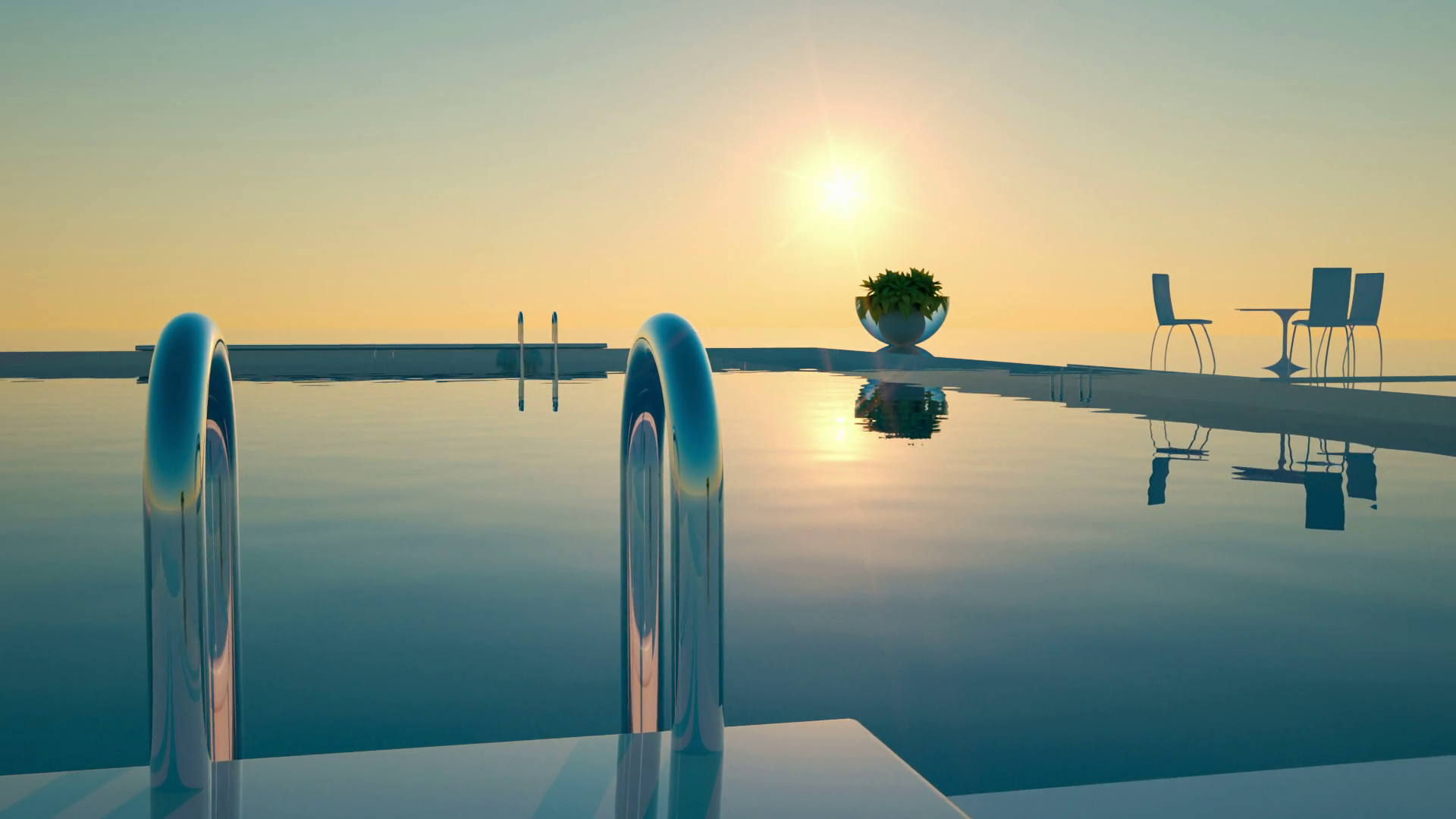 Zoom Background Swanky Pool