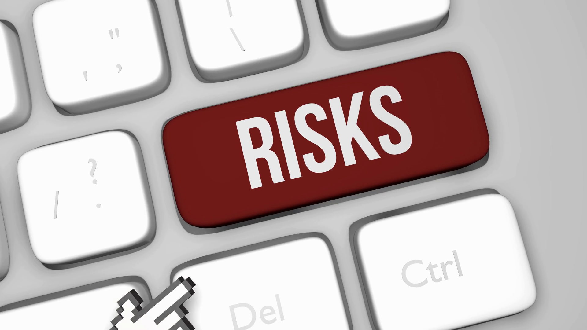 Risks Concept Keyboard Key Animation Stock Footage SBV-338727160 ...