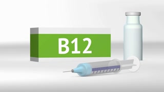 Vitamin B12 injection concept