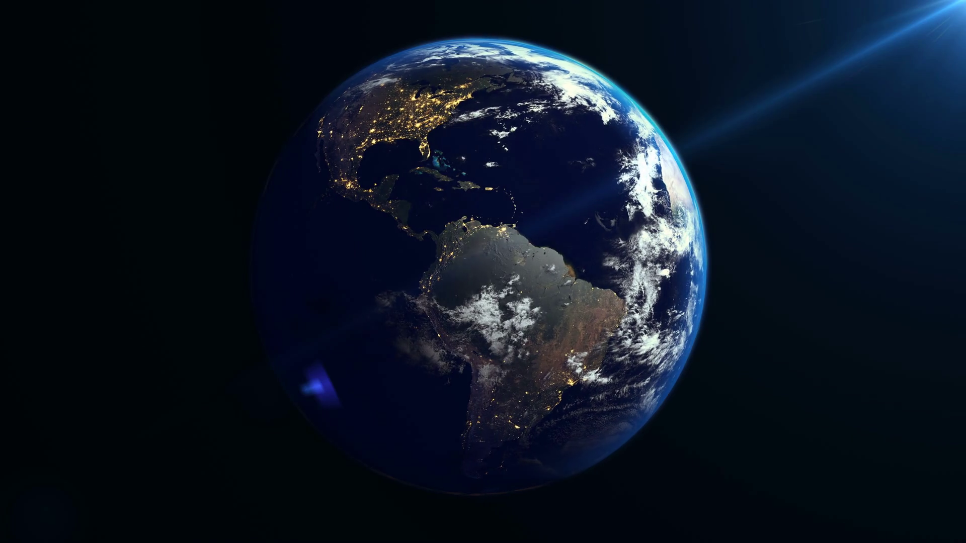 Earth Rotation in Space Motion Background - Storyblocks