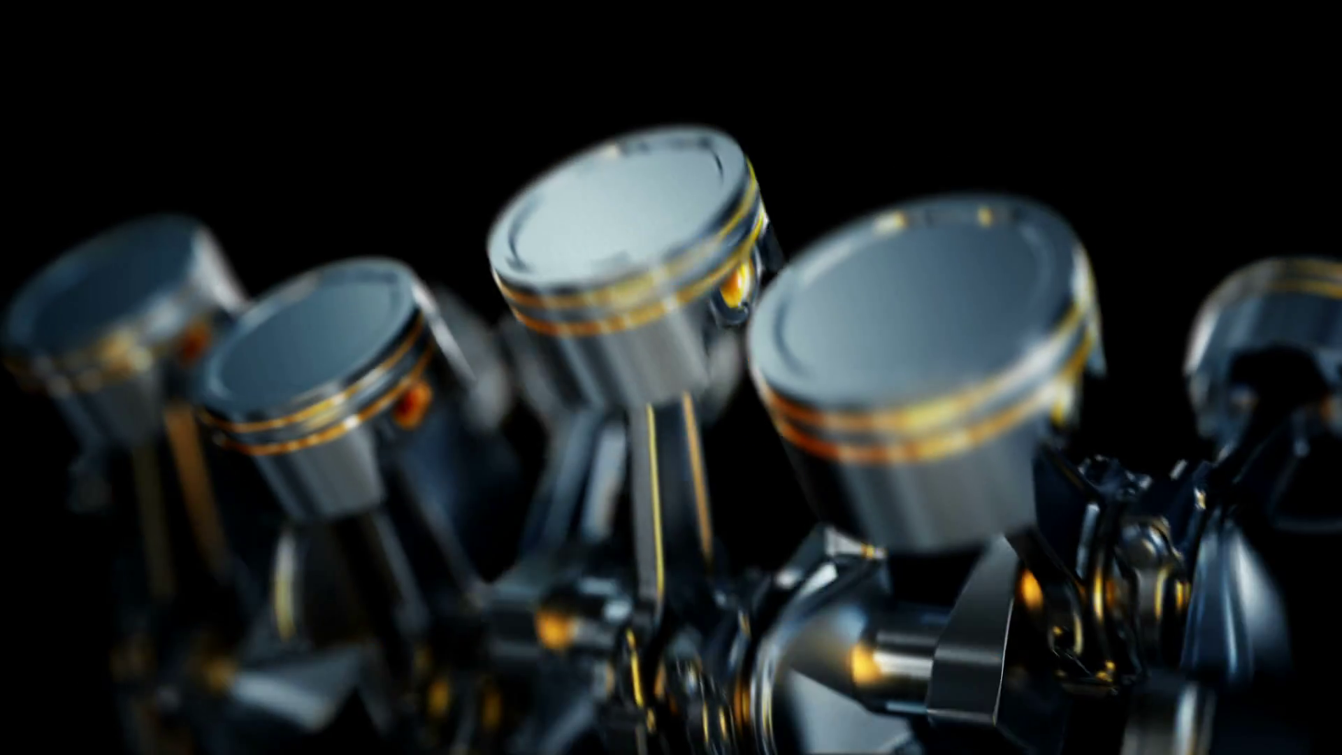 A Closeup Of Engine In Slow Motion Pistons Stock Motion Graphics SBV