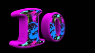 Countdown from 10 to zero