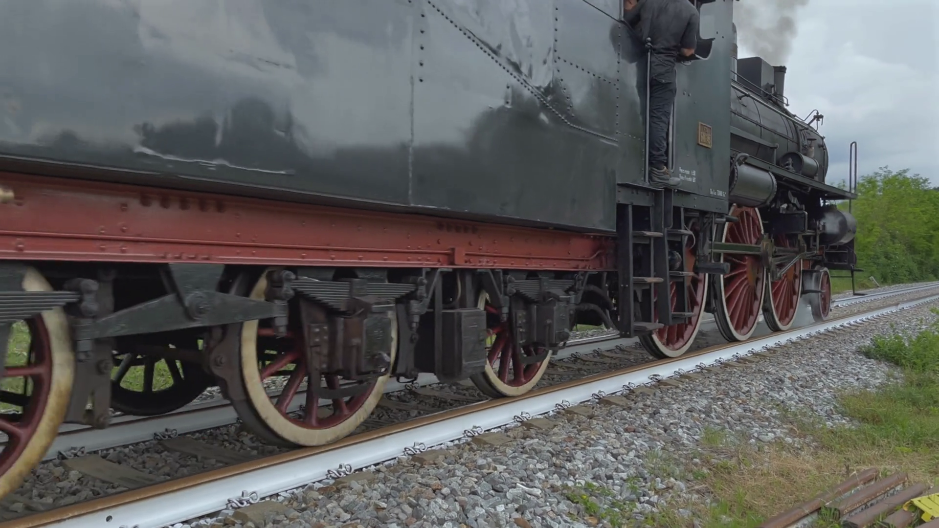 An Old Steam Locomotive Pulling Passenger Stock Footage SBV-347742192 ...