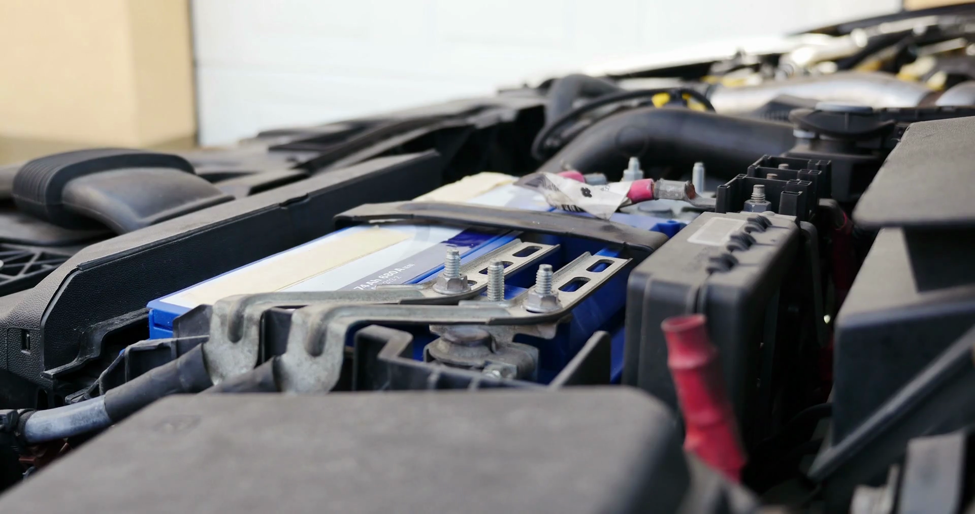 A Person Connects Booster Cables To Car Stock Footage SBV304097138