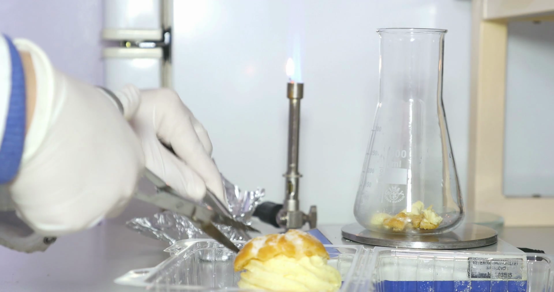A Scientist In Laboratory Taking Food Stock Footage SBV306075886