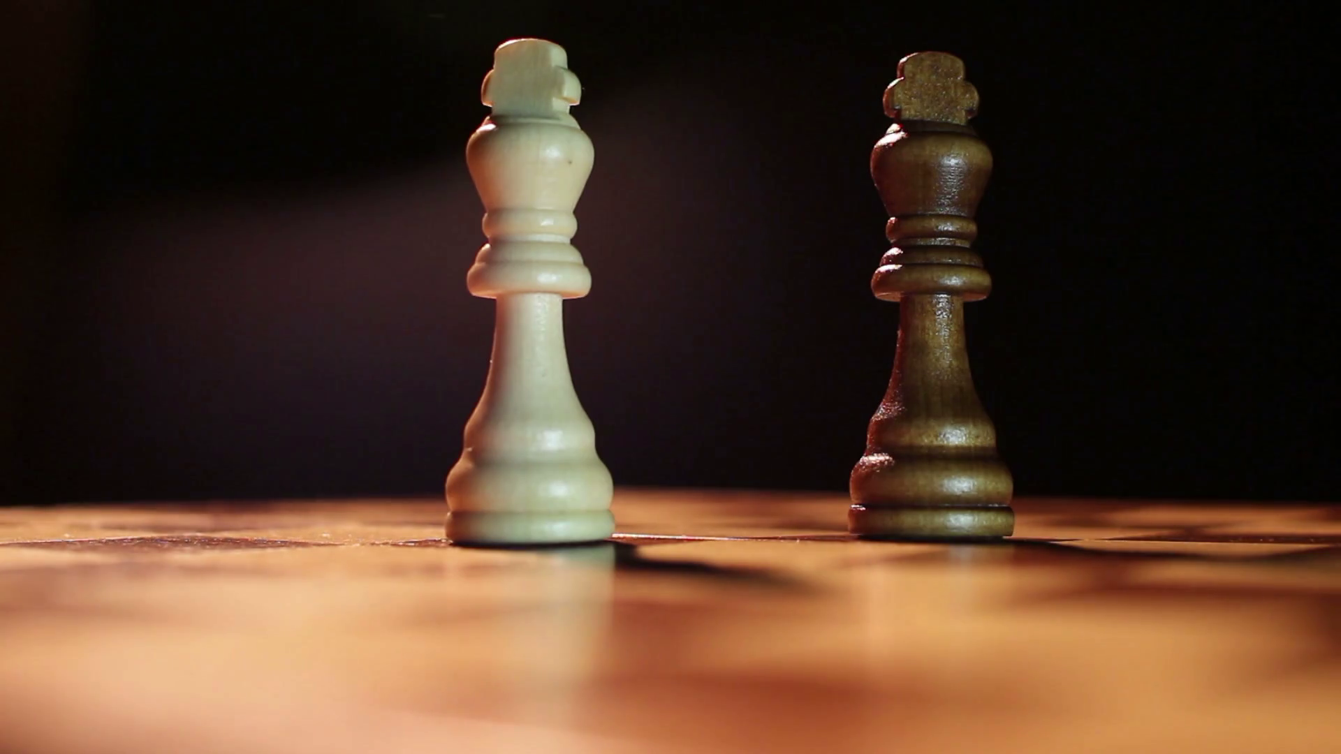 Low Angle Shot Of King Chess Pieces Standing Stock Footage SBV