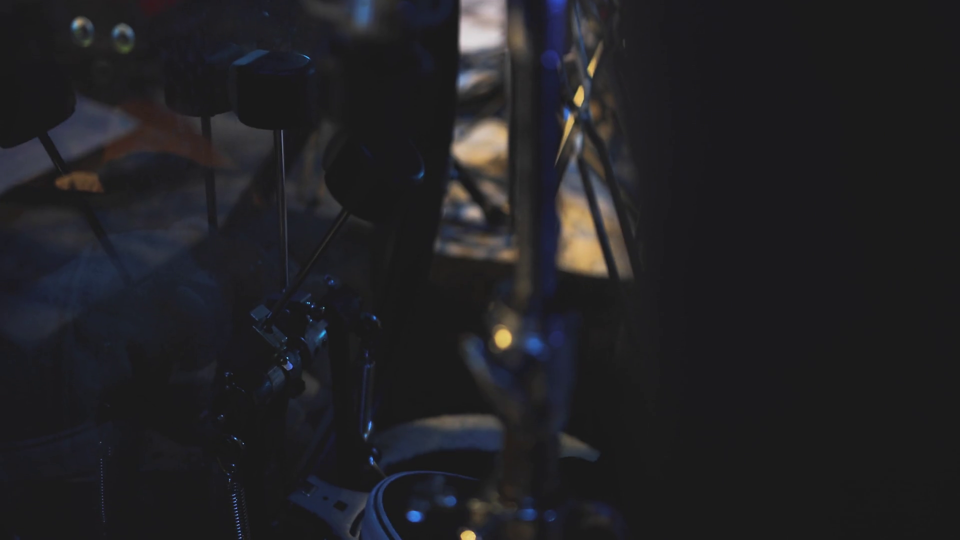 A musician hitting his bass drum with the pedal Stock Video Footage 00