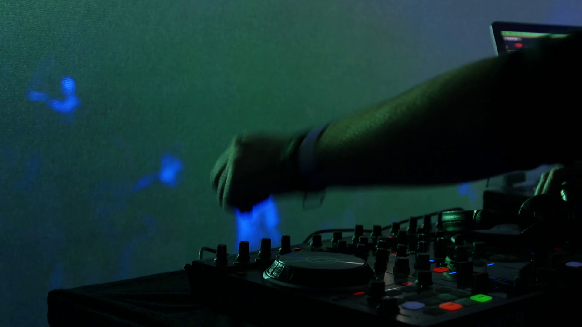 Close Up Footage Of Djs Audio Mixer Dj Stock Footage SBV-313331055 ...