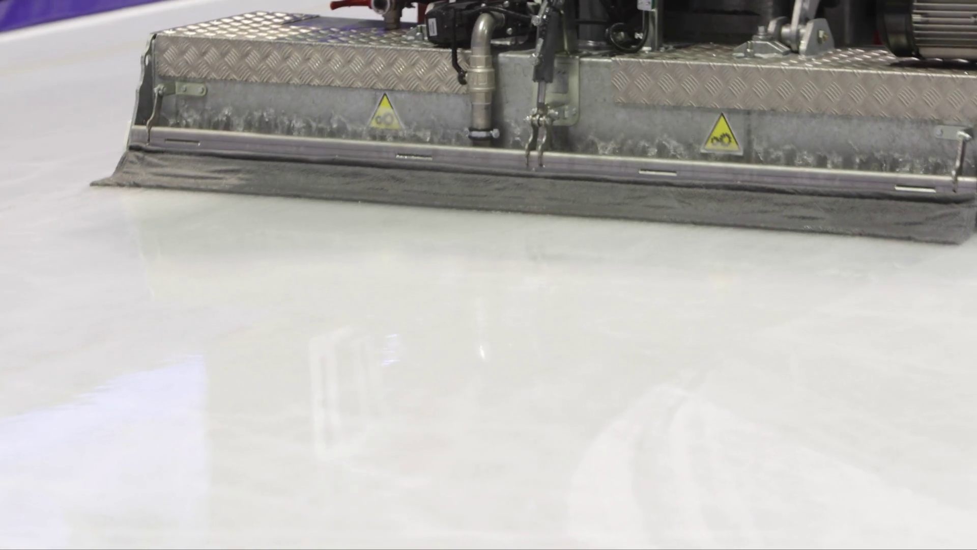 Footage Of Iceresurfacing Machine Polishing Stock Footage SBV