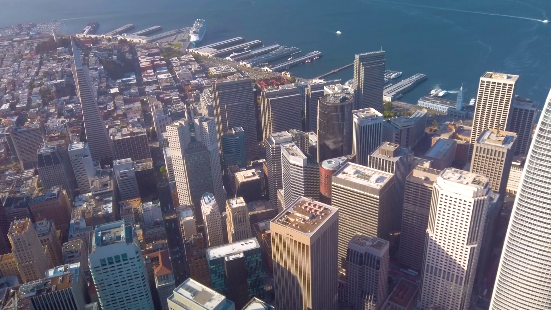 Aerial View Of Downtown San Francisco Stock Footage SBV335472647