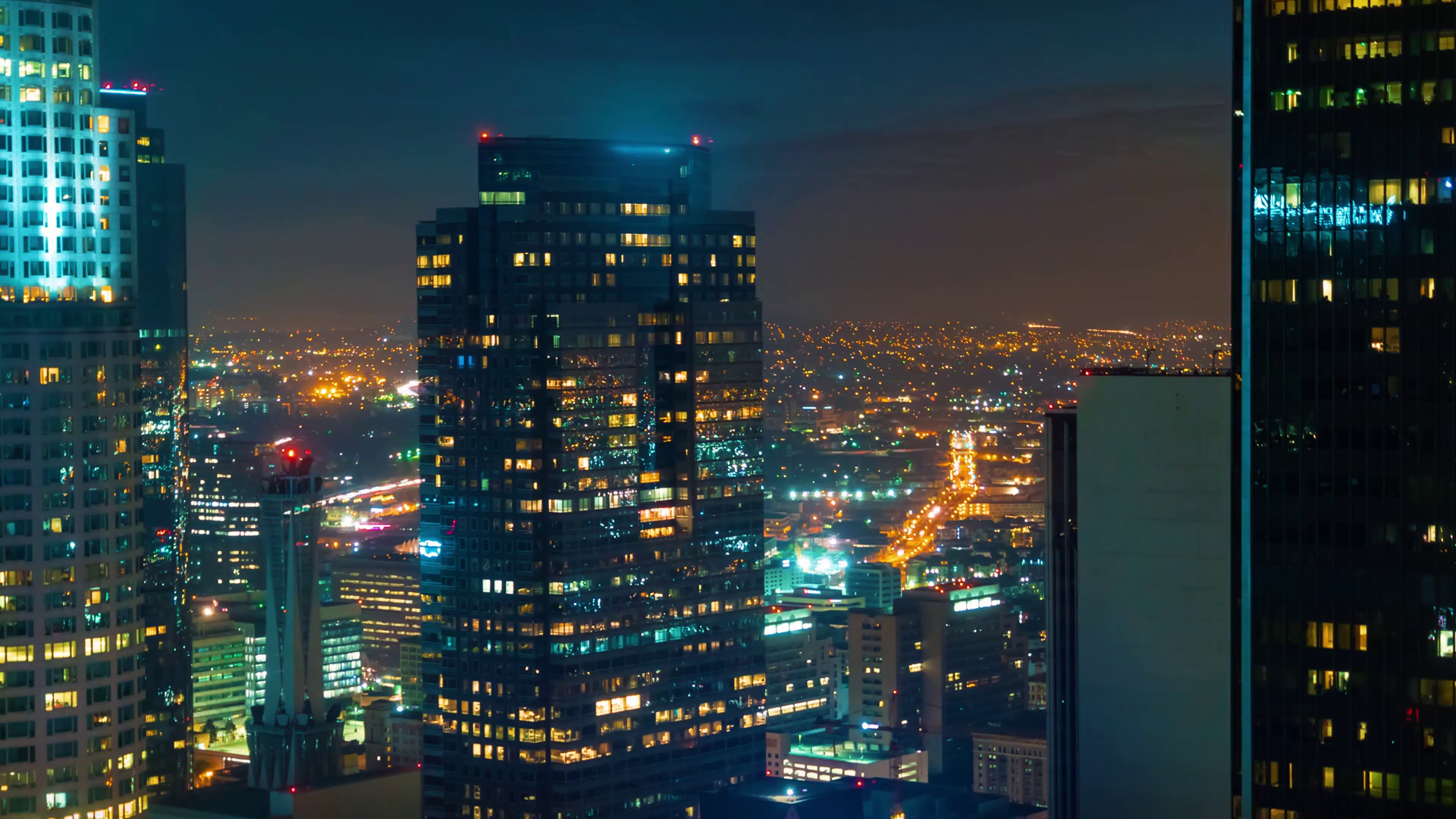 Sunset Time-lapse Of Downtown Los Angeles Stock Footage SBV-324308305 ...