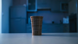 Hot drink cup on table 4K