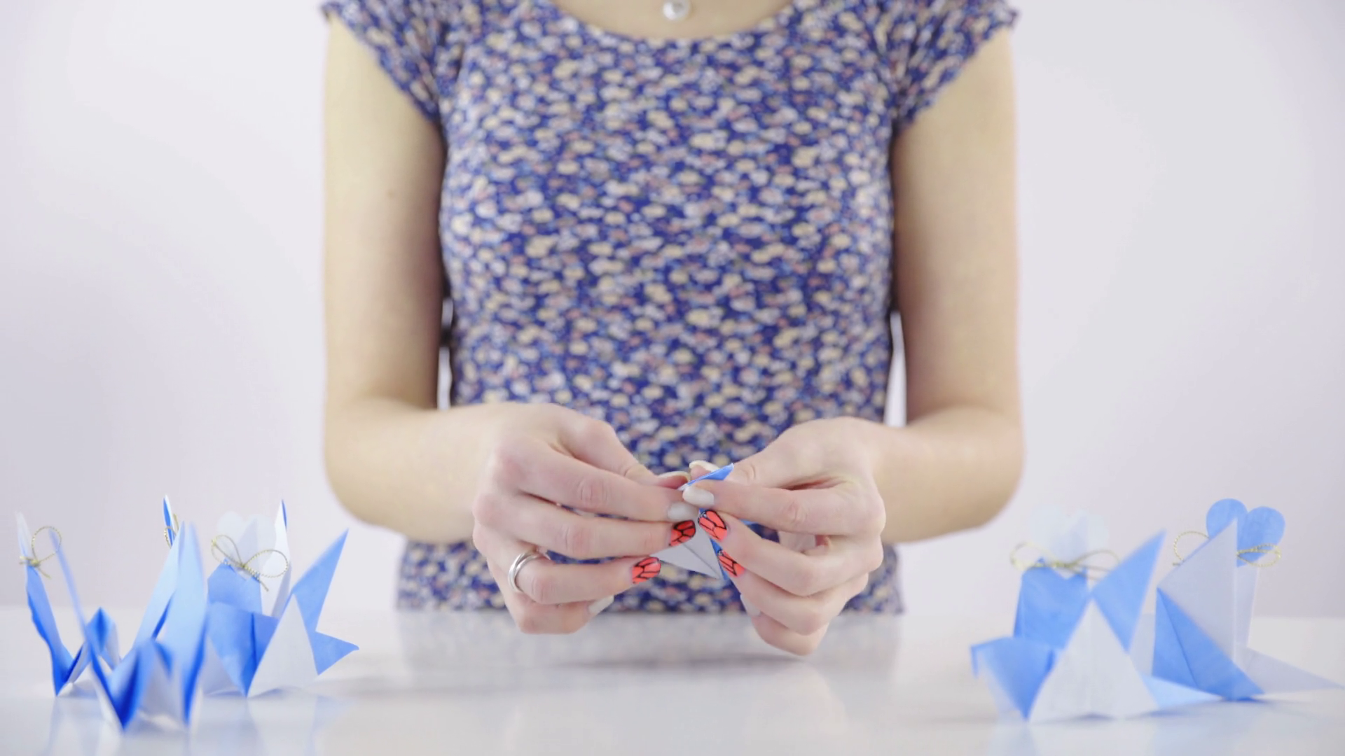 Person Making Origami Birds 4k Folding Stock Footage SBV-353331463 ...