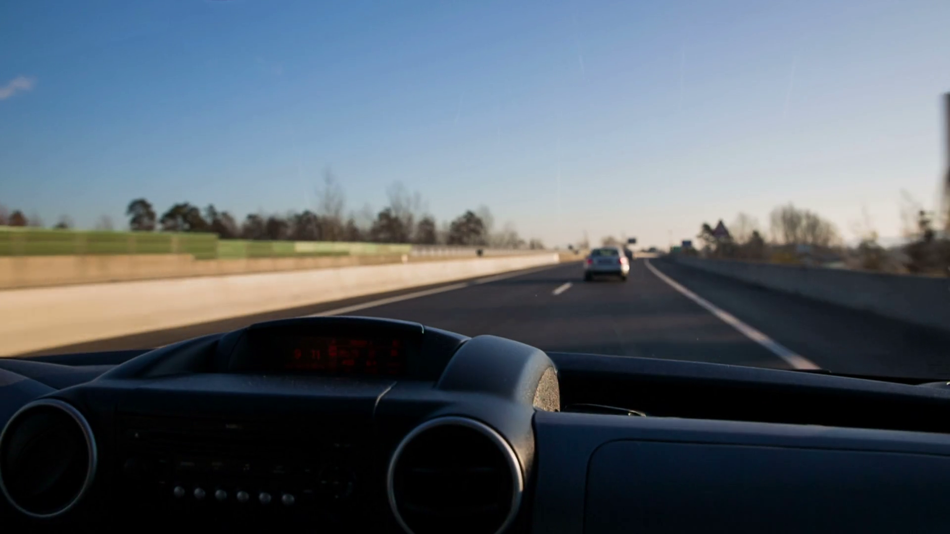 Car Dashboard Driving On Highway Close Up Stock Footage SBV315980937