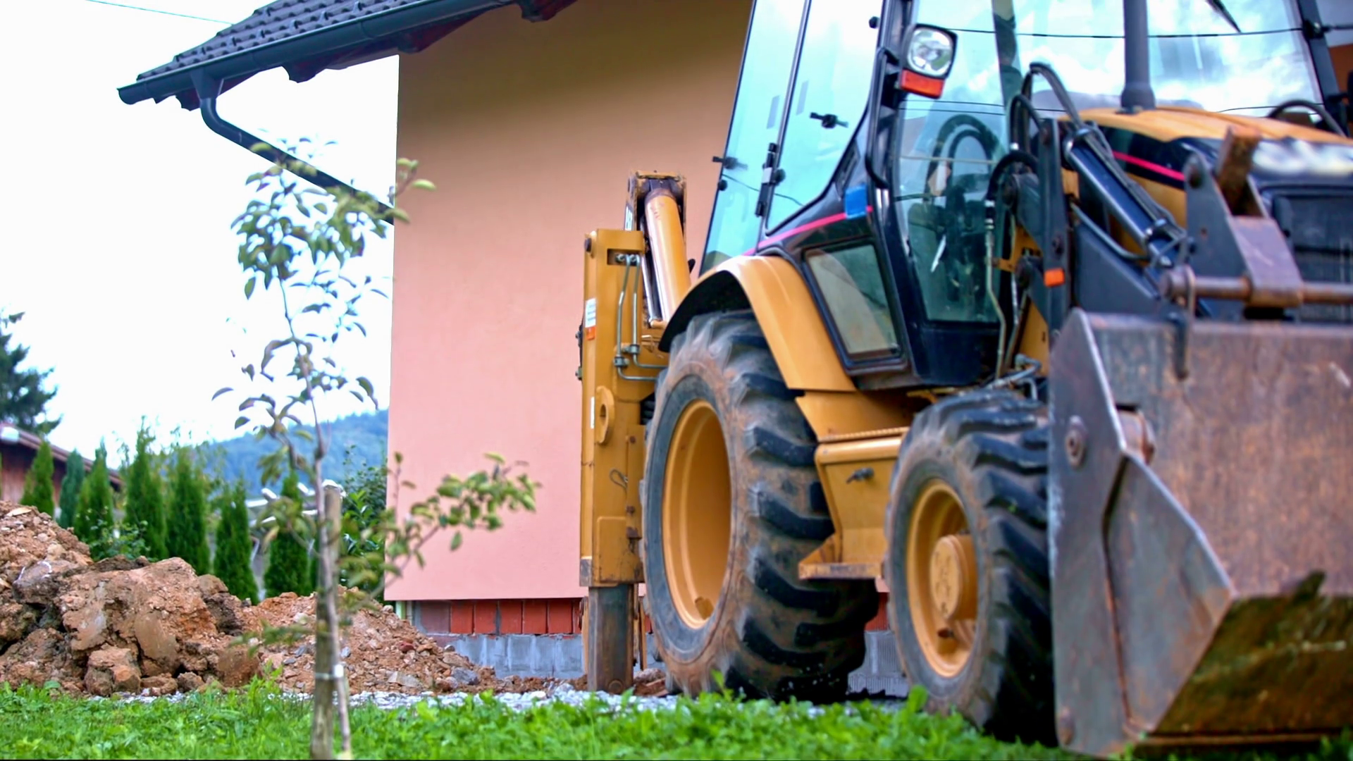 Digging Gravel From Home Backyard With Stock Footage SBV-346808670 ...