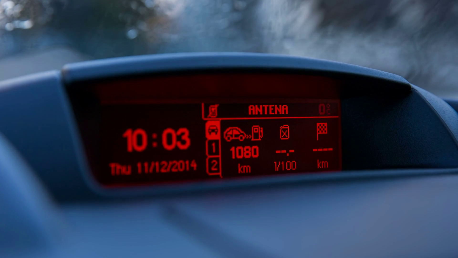 Flashing Temperature On Dashboard Screen Car Stock Footage SBV