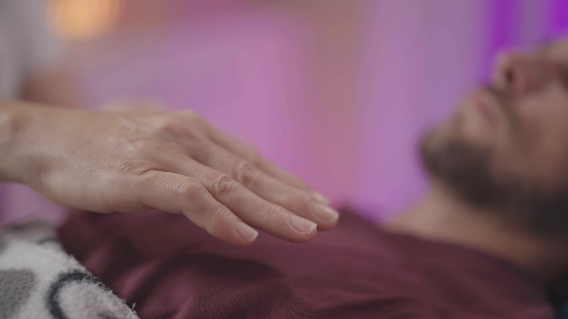 Touchless Hand Healing Physiotherapist Stock Footage SBV-347594788 