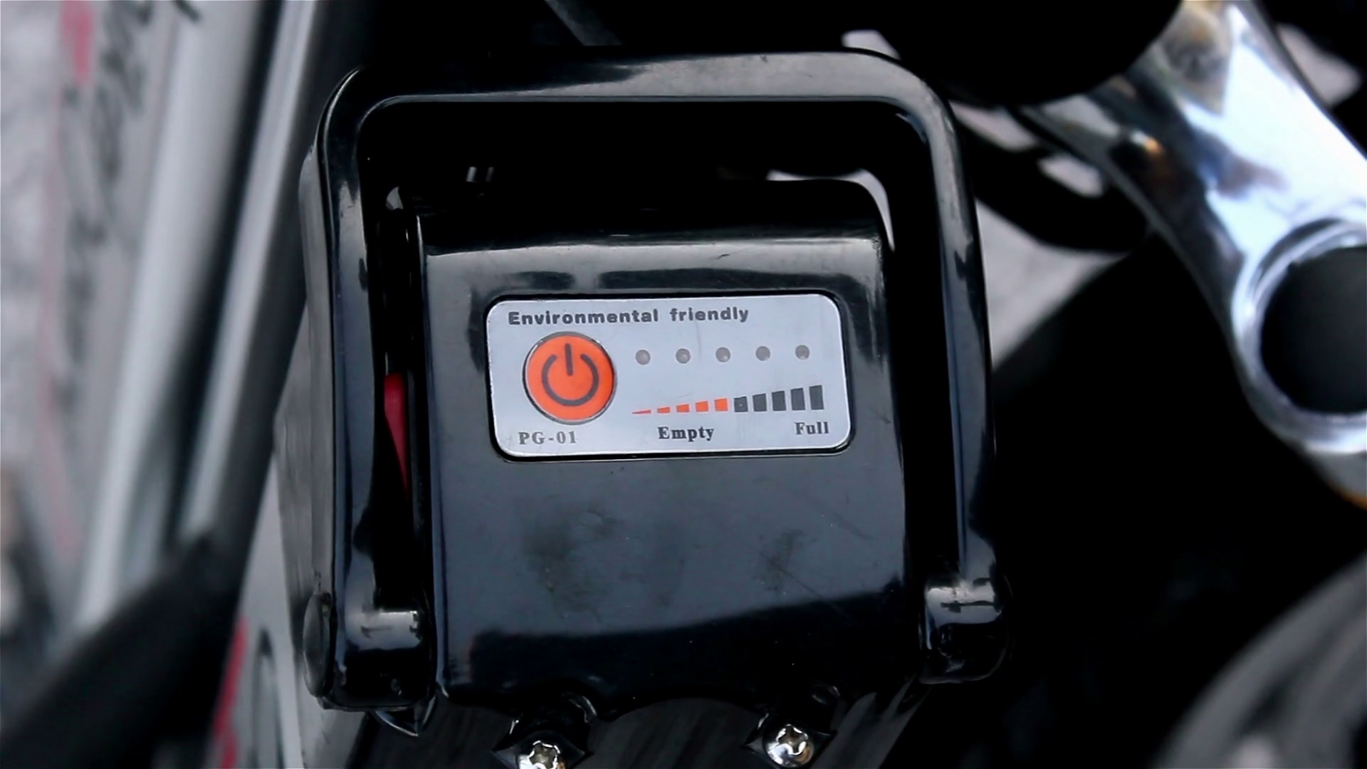 Power on switch on electric scooter Stock Video Footage 0011 SBV