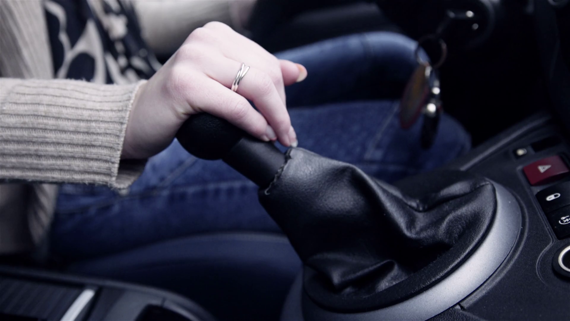 Pushing Gear Up Close Up 4k Female Person Stock Footage SBV330361177