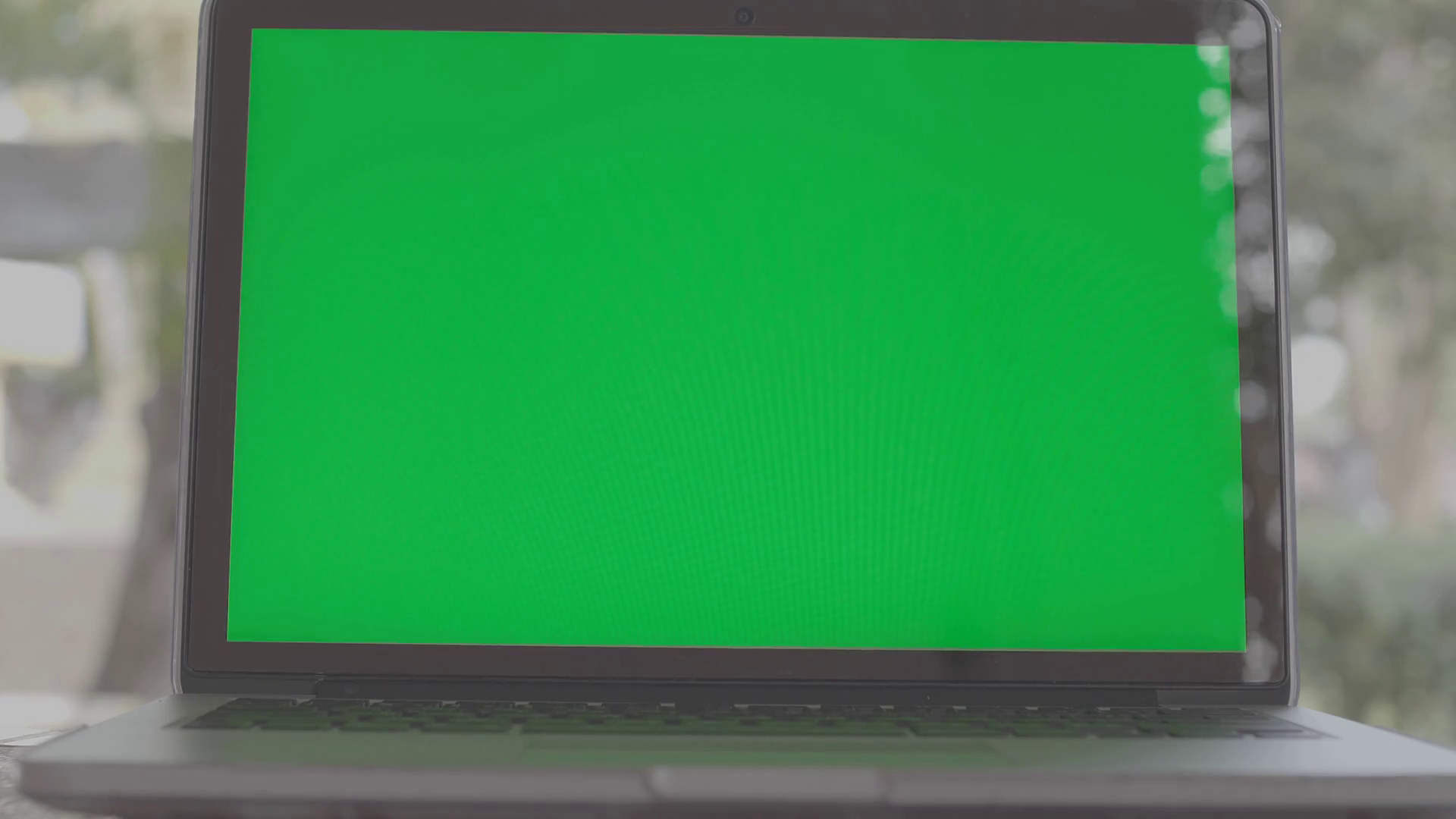 4K Green screen of laptop computer set on working space . Stock Video