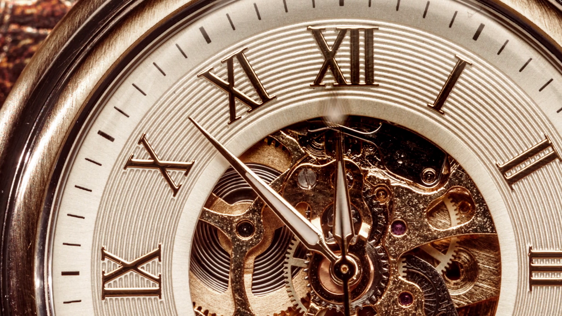 Antique Clock Dial Closeup Vintage Pocket Stock Footage SBV331204006