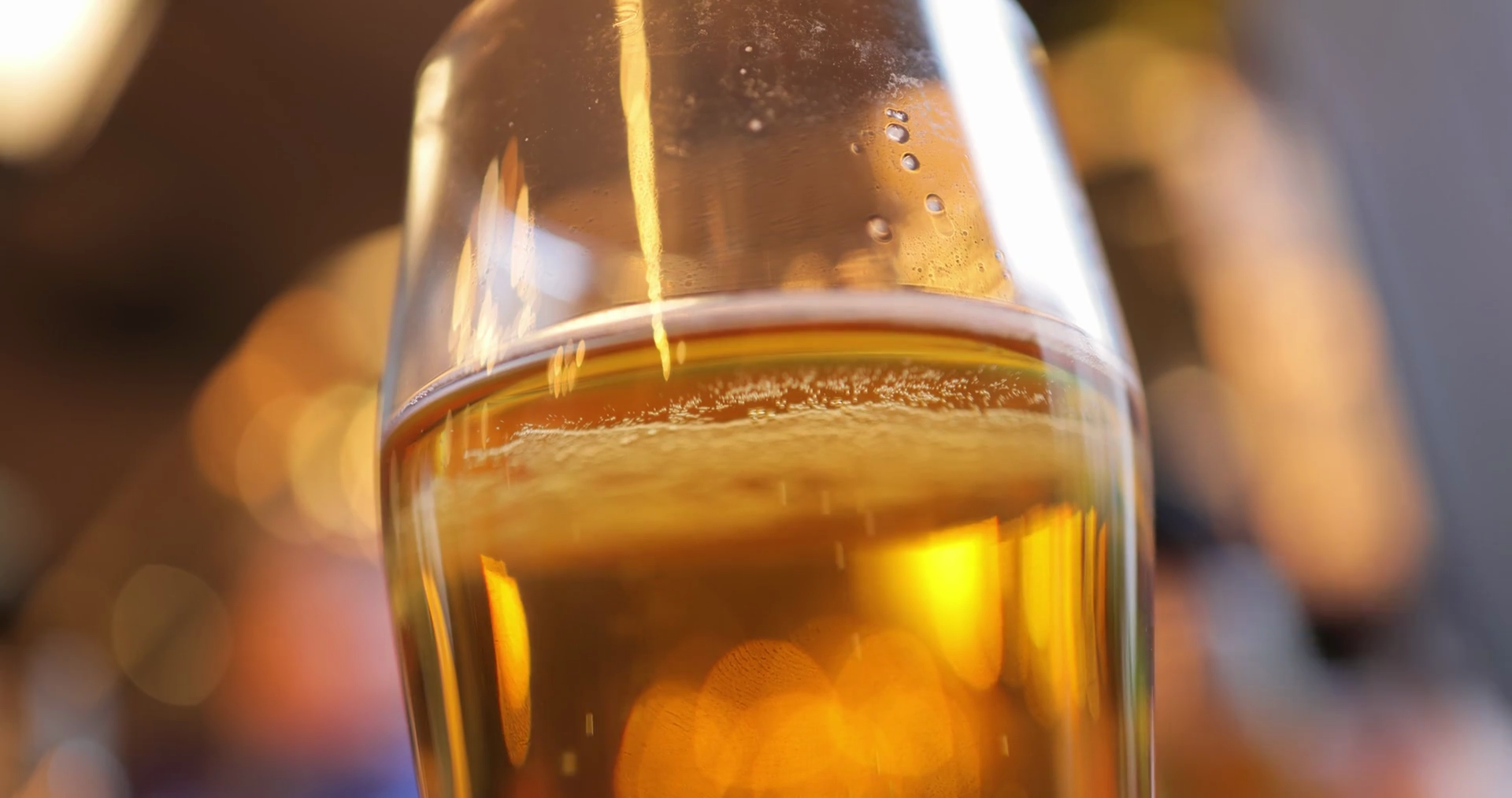 Glass Of Light Beer On Pub Stock Footage SBV-347691840 - Storyblocks